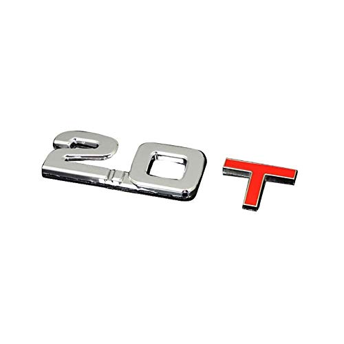BIJGZ Home 3D Metal 1.6 1.8 2.0 3.0 T Logotipo Emblema Insignia Estilo de Auto Pegatinas Calcomanías Decoración para Ford Mercedes-Benz BMW Volkswagen Passat Audi Diesel Convertible ☆ 2.8T