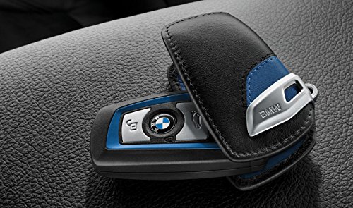 BMW 82292219915 - Funda de piel sintética para llave, color azul
