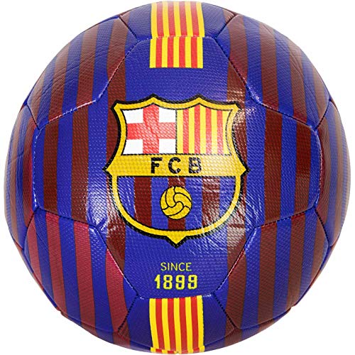 Brandunit FC Barcelona - Balón de fútbol (5, rayas)