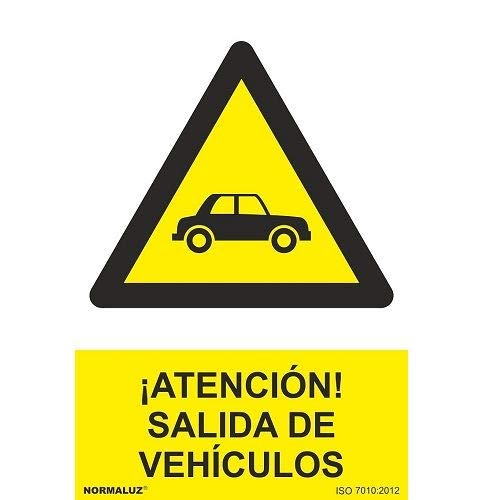 CABLEPELADO Señal Atencion Salida De Vehiculos PVC 21x30 Amarillo