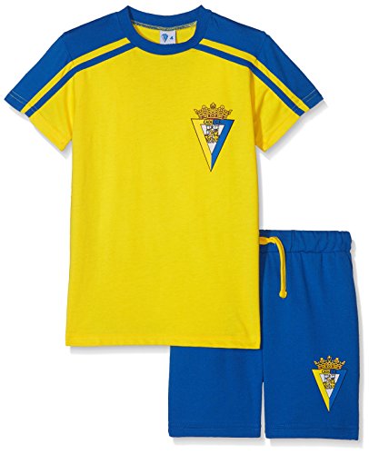 Cádiz CF Pijcad Pijama Corta, Bebé-Niños, Multicolor (Amarillo/Azul), S