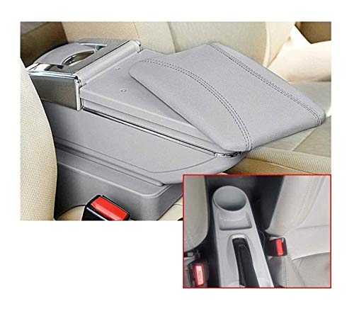 Caja de reposabrazos de reposabrazos de reposabrazos de reposo de una sola capa giratoria con el soporte de la taza para Honda CR-Z CRZ CR Z Caja de almacenamiento de la consola del centro de los apoy Caja de reposabrazos de reposabrazos de reposabrazos de reposo de una sola capa giratoria con el soporte de la taza para Honda CR-Z CRZ CR Z Caja de almacenamiento de la consola del centro de los apoy