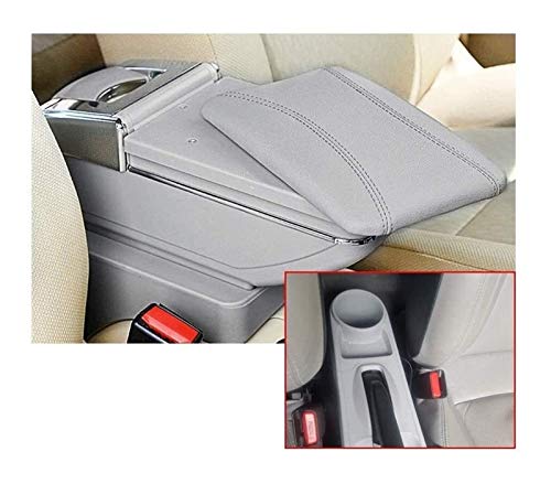 Caja de reposabrazos de reposabrazos de reposabrazos de reposo de una sola capa giratoria con el soporte de la taza para Honda CR-Z CRZ CR Z Caja de almacenamiento de la consola del centro de los apoy