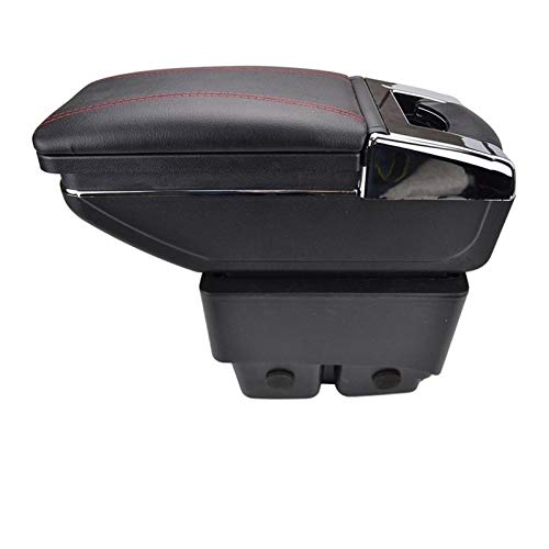 Caja Reposabrazos Coche Para Ford Fiesta 2009 2010 2011 2012 2013 2014 2015 2016 2017 De Una Sola Capa Rotativo Consola Apoyabrazos De Centro Apoyabrazos Caja De Almacenamiento ( Color : Rojo Tread )