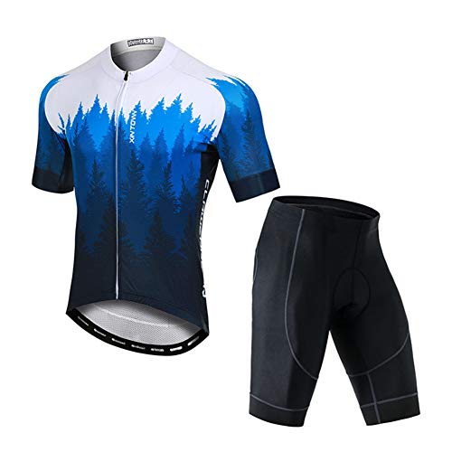 Camisetas de Ciclismo para Hombre, Top de Ciclismo, Jerseys de Ciclismo, Cómodo, Secado Rápido Almohadilla de Asiento de Gel 3D para Montar Bicicleta,Style 1,S