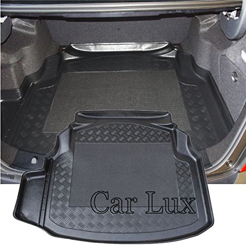 Car Lux AR01006 - Alfombra Cubeta Protector Cubre Maletero a Medida con Antideslizante para Clase C W204 Berlina