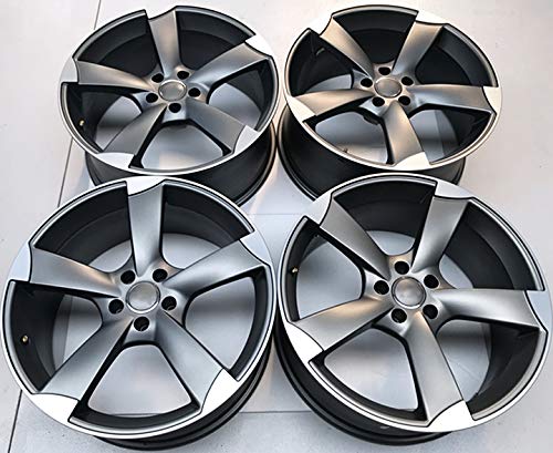 Carbonado LLANTA para Audi Mod. Rotor 18 Pulgadas Antracita Pulido Carbonado LLANTA para Audi Mod. Rotor 18 Pulgadas Antracita Pulido
