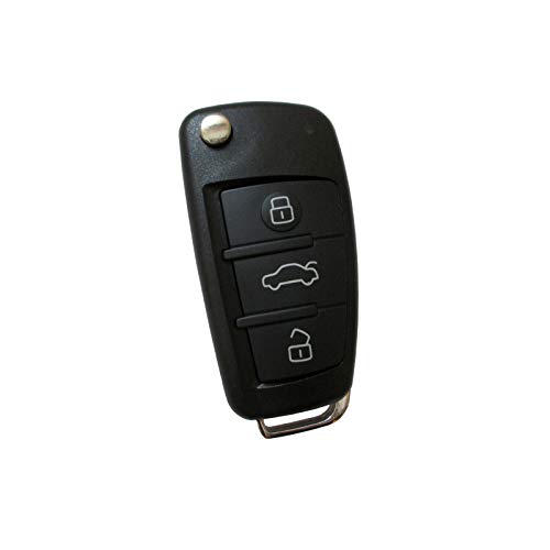 Carcasa para llave plegable con tres botones para Audi A1 8X A3 8P 8V A4 B7 A6 C6 TT 8J Q3 8U Q7 4L R8 modelo Serie Carcasa para llave plegable con tres botones para Audi A1 8X A3 8P 8V A4 B7 A6 C6 TT 8J Q3 8U Q7 4L R8 modelo Serie