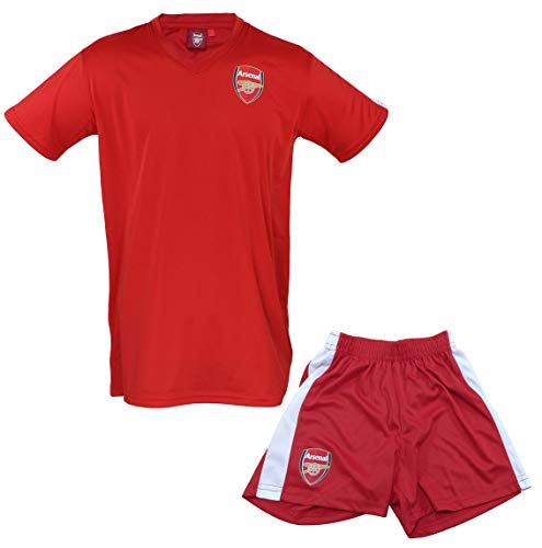 Champion's City Conjunto Camiseta y Pantalón Arsenal F.C. Réplica Oficial - Roja con el Escudo Oficial - Fabricada bajo Licencia del Club