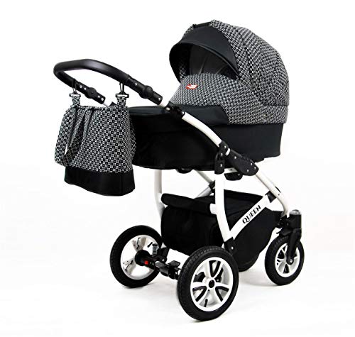 Cochecito de bebe 3 en 1 2 en 1 Trio Isofix silla de paseo Queen by SaintBaby Classic Black 3in1 con Silla de coche