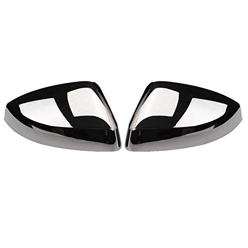 Cubierta de espejo lateral - 1 par de cubierta de espejo retrovisor cromado negro para Audi A3 / S3 / RS3 8V 2013-2018.