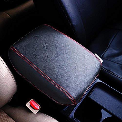 Cubierta del reposabrazos del coche para CRV 2015 2016 pu cuero rojo/negro puntadas coche apoyabrazos consola central cubierta para Honda CRV 2012 2013 2014