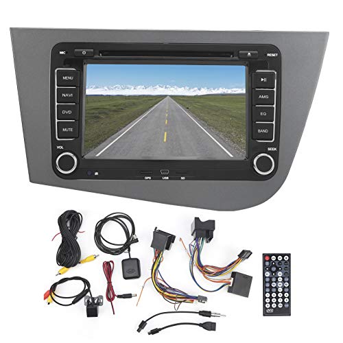 Deror Car Navigator 7in 2Din Navigator GPS CD DVD Bluetooth Reproductor Multimedia Apto para Seat Leon 2 MK2 2005-2011 LHD