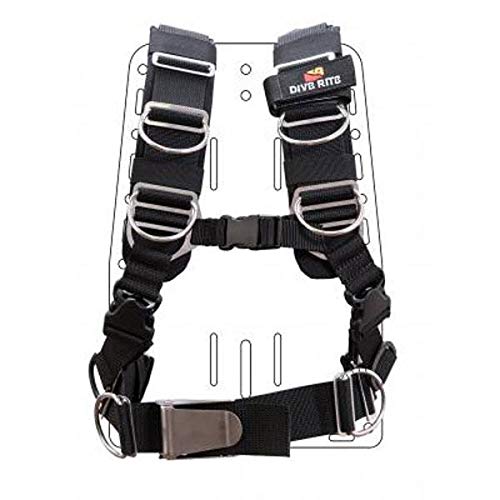 Dive Rite Transplate XT Arnés, Negro, XL