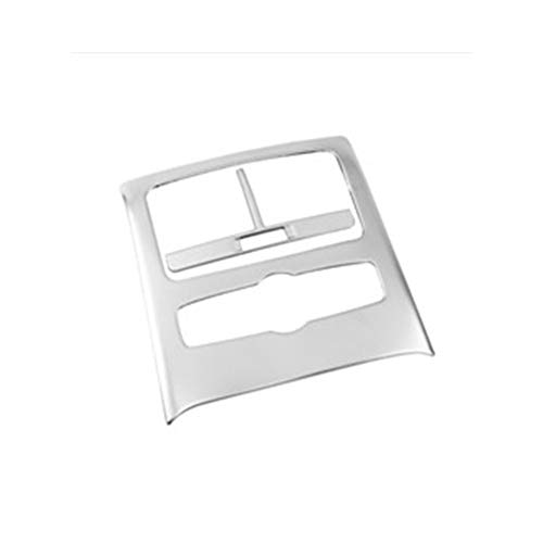 DMKJ para A-UDI A6 C5 C6 2005-2011 Cubierta Aire Acondicionado Trasera De Coche Embellecedor Interior De Fibra De Carbono Pegatinas De Acero Inoxidable (Color : Plata)