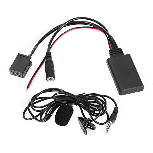 Duokon Adaptador de cable de audio AUX-IN, micrófono estéreo Bluetooth para coche, apto para Opel CD30 CDC40 CD70 DVD90