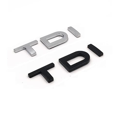 Emblema de letras TDI, cromado, negro, para Audi A3 A4 A5 A6 A7 A8 S3 S4 R8 RSQ5 Q5 SQ5 Q3 Q7 Q8 (negro mate, TDI)