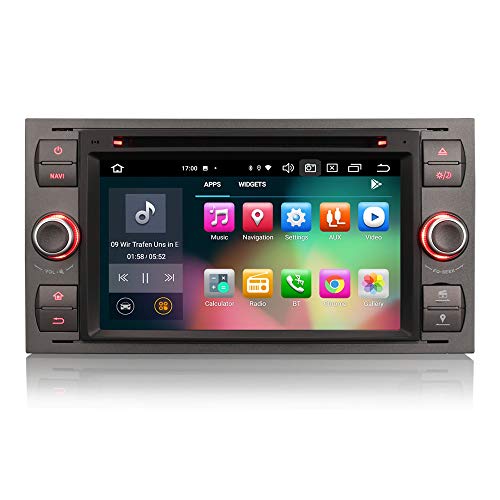 ERISIN 7 Pulgadas Android 10.0 Estéreo de Automóvil para Ford Focus C/S-MAX KUGA Fiesta Transit Soporte GPS Sat Nav Carplay Android Auto DSP Bluetooth WiFi Dab + TPMS 8-Core 4GB RAM + 64GB ROM ERISIN 7 Pulgadas Android 10.0 Estéreo de Automóvil para Ford Focus C/S-MAX KUGA Fiesta Transit Soporte GPS Sat Nav Carplay Android Auto DSP Bluetooth WiFi Dab + TPMS 8-Core 4GB RAM + 64GB ROM