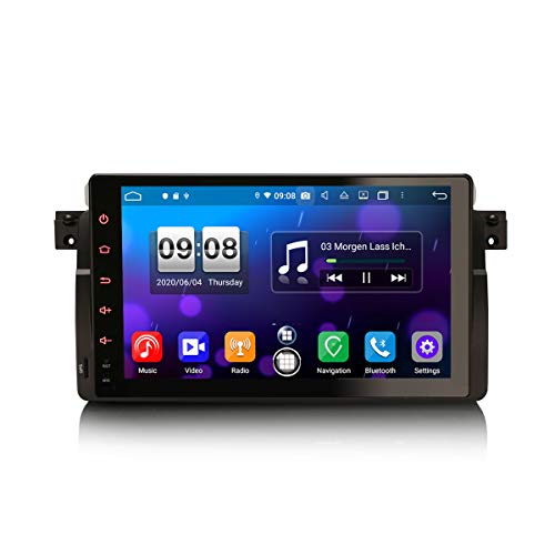 ERISIN 9 Pulgadas Android 10.0 Estéreo de Automóvil para BMW Serie 3 E46 M3 Rover 75 MG ZT Soporte GPS Sat Nav Carplay Android Auto DSP Bluetooth WiFi Dab + TPMS 8 núcleos 4GB RAM + 64GB ROM