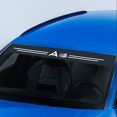 Etiqueta engomada del parabrisas, para Audi A4 B5 B6 B7 B8 B9 ， Etiqueta engomada del parabrisas trasero delantero del coche Calcomanías de película de vinilo reflectante automática Automóvil Tuning