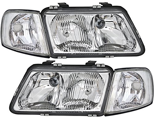 Faros delanteros para Audi A3 8L (incluye faros direccionales, izquierda + derecha, H1 H7 halógena)