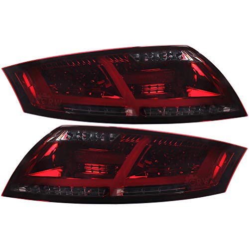 Faros traseros LED para Audi TT 8J año de fabricación 06 – 14, rojo y negro, incluye intermitentes