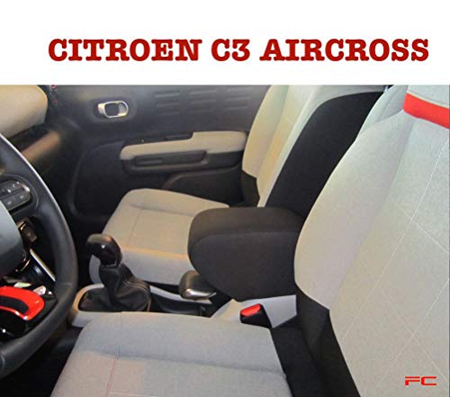 Filocar Design Reposabrazos C3 Aircross Citroen (tela negra)