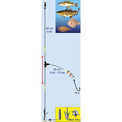 Flashmer Dl10 - Medias de línea para pesca en surfcasting y pesca de apoyo