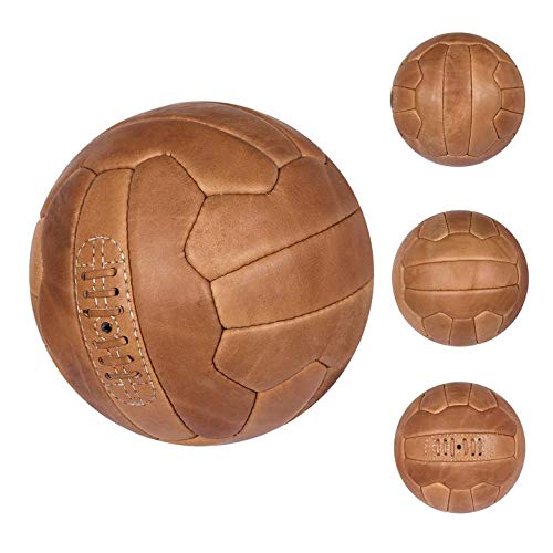 FNine - Balón de fútbol (piel, color marrón claro)