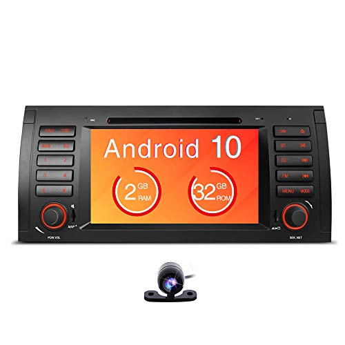 Freeauto Android 8.1 Estéreo para auto para BMW E39 E53 M5 X5 Radio de coche Audio 7"Quad Core GPS Reproductor de DVD Pantalla Multi-táctil Radio CD Reproductor de DVD GPS