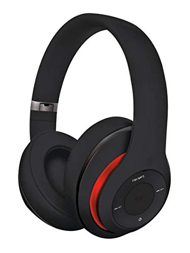 Freestyle Auriculares inalámbricos Bluetooth con micrófono 4 en 1 Incorporado, Radio FM, Reproductor de música (de Micro-SD), Aux-In Negro