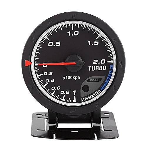 Fydun Indicador de aumento Universal 60mm LED Medidor de Turbo Boost Negro Shell para auto racing car 0-200 Kpa Fydun Indicador de aumento Universal 60mm LED Medidor de Turbo Boost Negro Shell para auto racing car 0-200 Kpa
