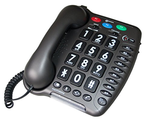 Geemarc AMPLIPOWER40 - Teléfono de teclas grandes con cable (especial para personas con deficiencias auditivas, (importado) Geemarc AMPLIPOWER40 - Teléfono de teclas grandes con cable (especial para personas con deficiencias auditivas, (importado)