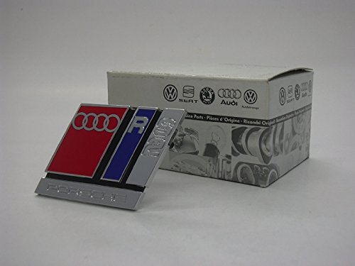 Genuine Audi RS2 Grill Badge Chrome Blue Red Nos - 8A0853735B 2ZZ