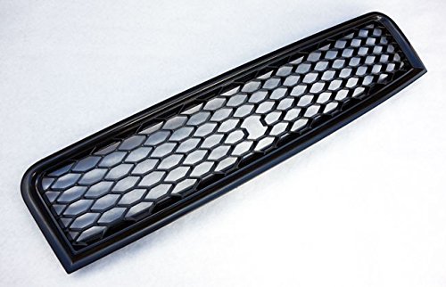 Goingfast – Rejilla en forma de panal con enfriador deportivo frontal de aletas sin emblema cromado, sin TÜV, color negro