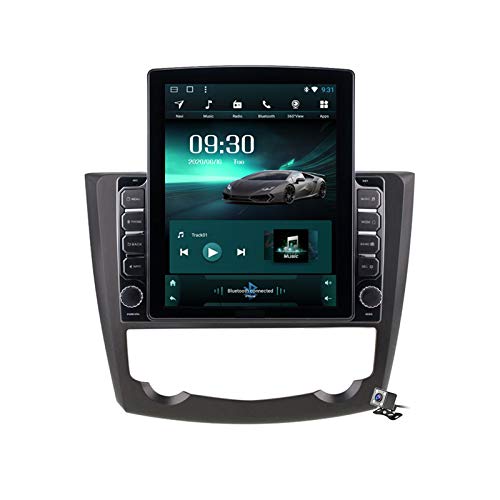 Gokiu Android 9.1 Pantalla Vertical de 9,7 Pulgadas Estereo de Coche Navegación GPS para Renault Kadjar 2015-2019, Soporte Audio Player/FM DSP/Mirror Link/Bluetooth/Control del Volante,TS150