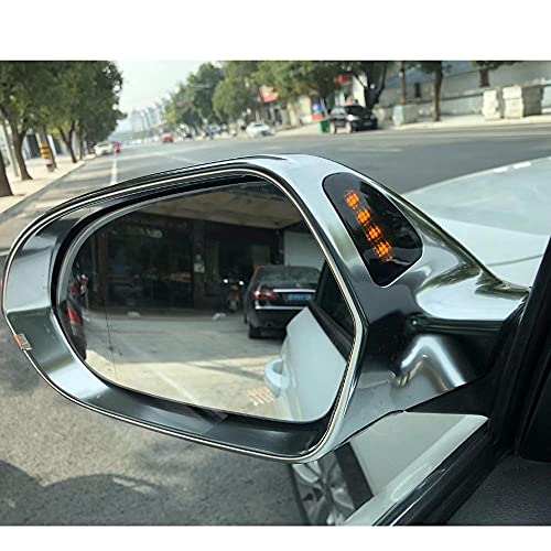 HAHASG Cubierta Protectora de Espejo retrovisor Plateado Cromado Mate ABS, Cubierta de Espejo retrovisor de Estilo de Coche, para Audi A6 C7 S6 RS6 2013 + -con Asistencia Lateral