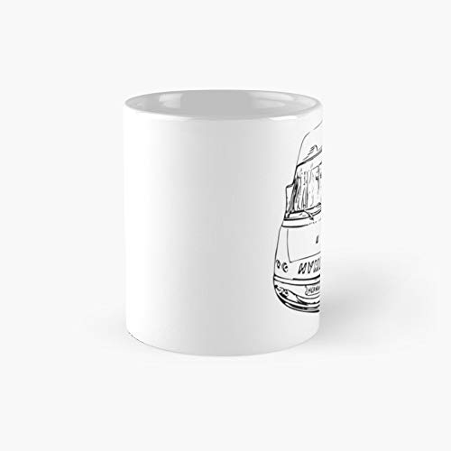 Herman The Hymer Motorhome Front - Taza clásica de tinta | Mejor regalo divertido tazas de café 11 oz