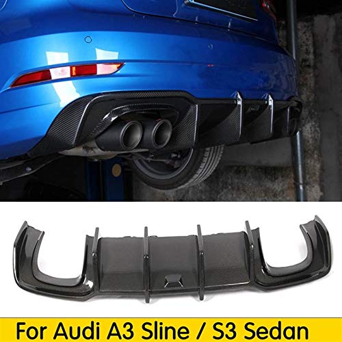 HIGHER MEN Accesorios Nuevos Difusor Trasero Spoiler de Labio de Parachoques Fit para Audi A3 S3 Fibra de Carbono Bodykit Popular Delantal Protector 2017 2018 Aplicabilidad Fuerte