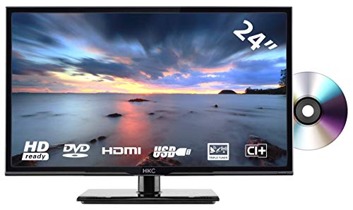 HKC 24C2NBD (24 Pulgadas) Televisor LED con Reproductor de DVD (HD Ready, Triple Tuner, Ci+, HDMI, Reproductor de Medios a través de USB 2.0)