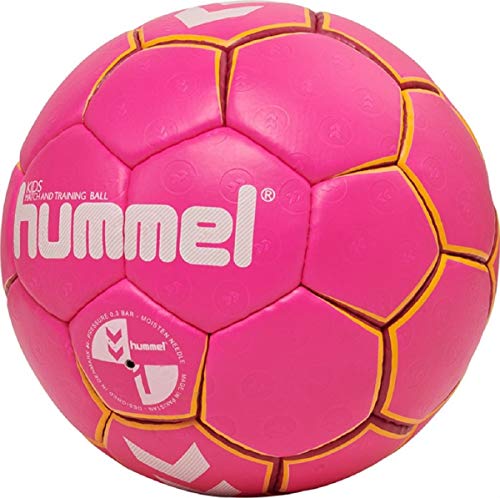 Hummel Balón de Balonmano Infantil HMLKIDS, Color Rosa y Amarillo, 1