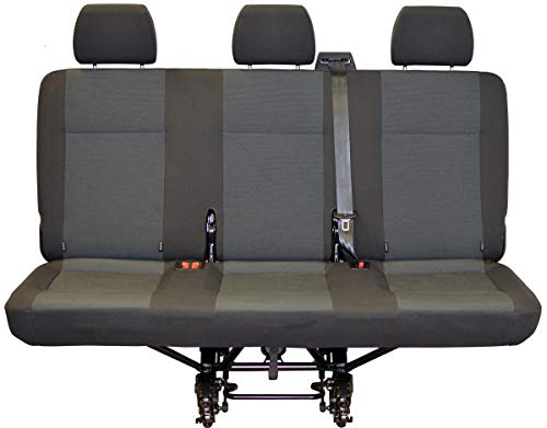 INKA - Funda para asiento trasero triple Simora Titanium negro - para VolksWagen Transporter T6