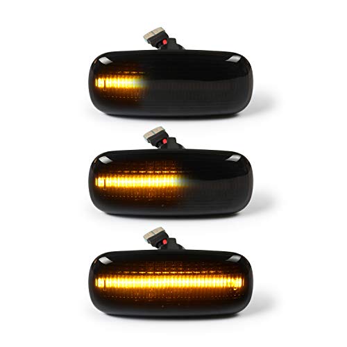 Intermitentes laterales LED OZ-LAMPE 2 X dinámica LED Intermitentes laterales ámbar 18 SMD con no polaridad CAN-bus Libre de errores OE Socket Fumar para Aud-i A2 A3 A4 A6 A8 TT 8N Intermitentes laterales LED OZ-LAMPE 2 X dinámica LED Intermitentes laterales ámbar 18 SMD con no polaridad CAN-bus Libre de errores OE Socket Fumar para Aud-i A2 A3 A4 A6 A8 TT 8N