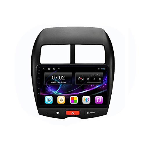 JALAL Android 10.0 Car Audio Stereo Head Unit Navegación GPS Admite Bluetooth Llamada de Voz WiFi Control del Volante 1080P Video FM Radio, para Mitsubishi ASX 2010-2017