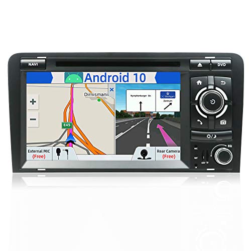 JOYX Android 10.0 Autoradio Compatible para Audi A3 (2003-2011) Estéreo Navegación | Gratis Cámara Canbus Micrófono | 2G/32G| GPS 2 DIN | 7” | Soporte Dab 4G WLAN Carplay Bluetooth MirrorLink Volante