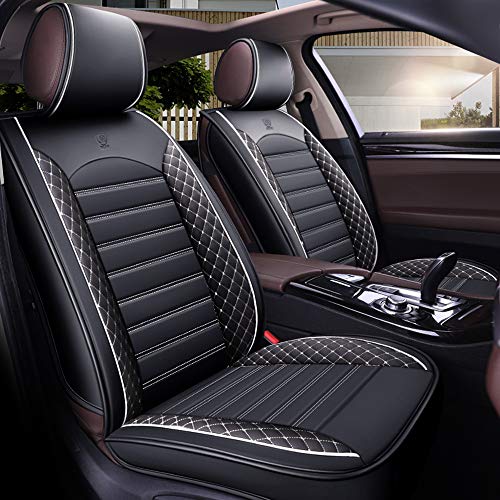 Juego de Fundas para Asientos de Coche de 5 plazas de Piel sintética con protección para el Interior del Coche, 5 Colores Juego de Fundas para Asientos de Coche de 5 plazas de Piel sintética con protección para el Interior del Coche, 5 Colores