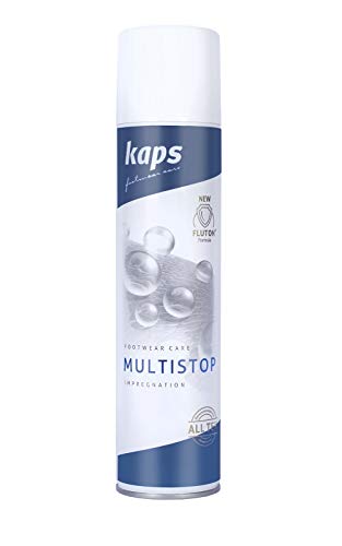 Kaps Spray Impermeabilizante Multistop - Aerosol Protector Incoloro para Zapatos y Ropa - Apto para Cuero y Tejidos
