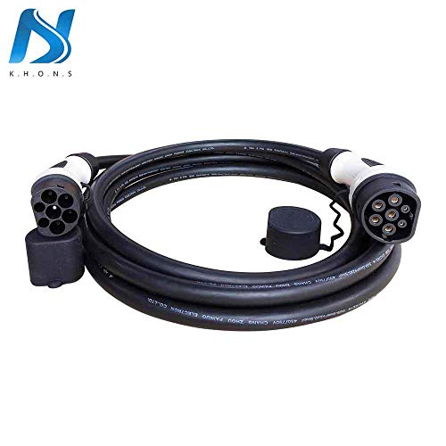 K.H.O.N.S. Tipo 2 a Tipo 2 EV/Vehículo Eléctrico Cable de Carga, 32 Amp/16Amp,Monofásico, 7.4kw, TUV 10M Cable con Bolsa K.H.O.N.S. Tipo 2 a Tipo 2 EV/Vehículo Eléctrico Cable de Carga, 32 Amp/16Amp,Monofásico, 7.4kw, TUV 10M Cable con Bolsa