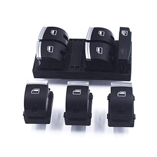 Kit de ventanas de energía eléctrica panel de la ventana de control maestro botón para Audi A6 Quattro A3 Q7 2004-2011 OE 4F0959855B 4F0959851H Kit de ventanas de energía eléctrica panel de la ventana de control maestro botón para Audi A6 Quattro A3 Q7 2004-2011 OE 4F0959855B 4F0959851H