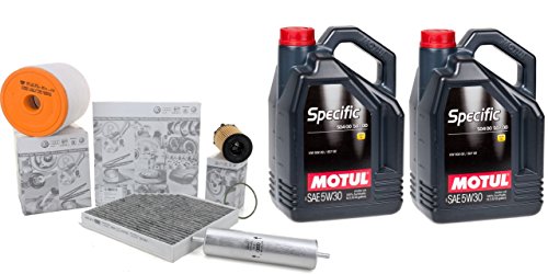 KIT SERVICIO MOTUL SPECIFIC 50400 50700 5W30 10 lts + filtros ORIGINALES para motores 3.0TDi // 3.0 TDi quattro a partir del año 2010 hasta 2016